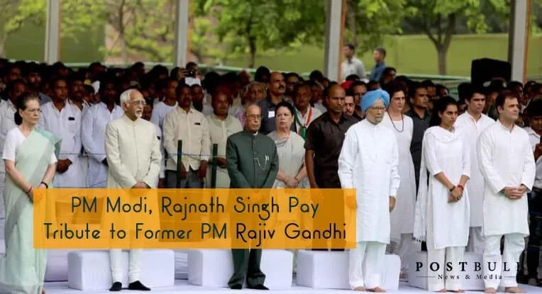 PM Modi , Rajnath Singh Pay Tribute to Former PM Rajiv Gandhi on his Birth Anniversary