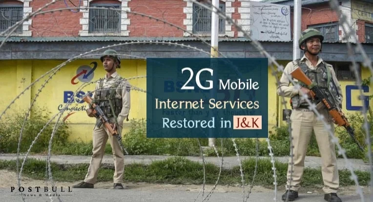 2G Mobile Internet Services restored in 5 districts of Jammu and Kashmir