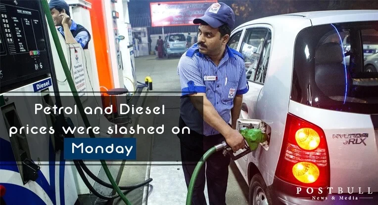 Petrol and Diesel Prices were slashed on Monday in 4 Metro Politicians Cities